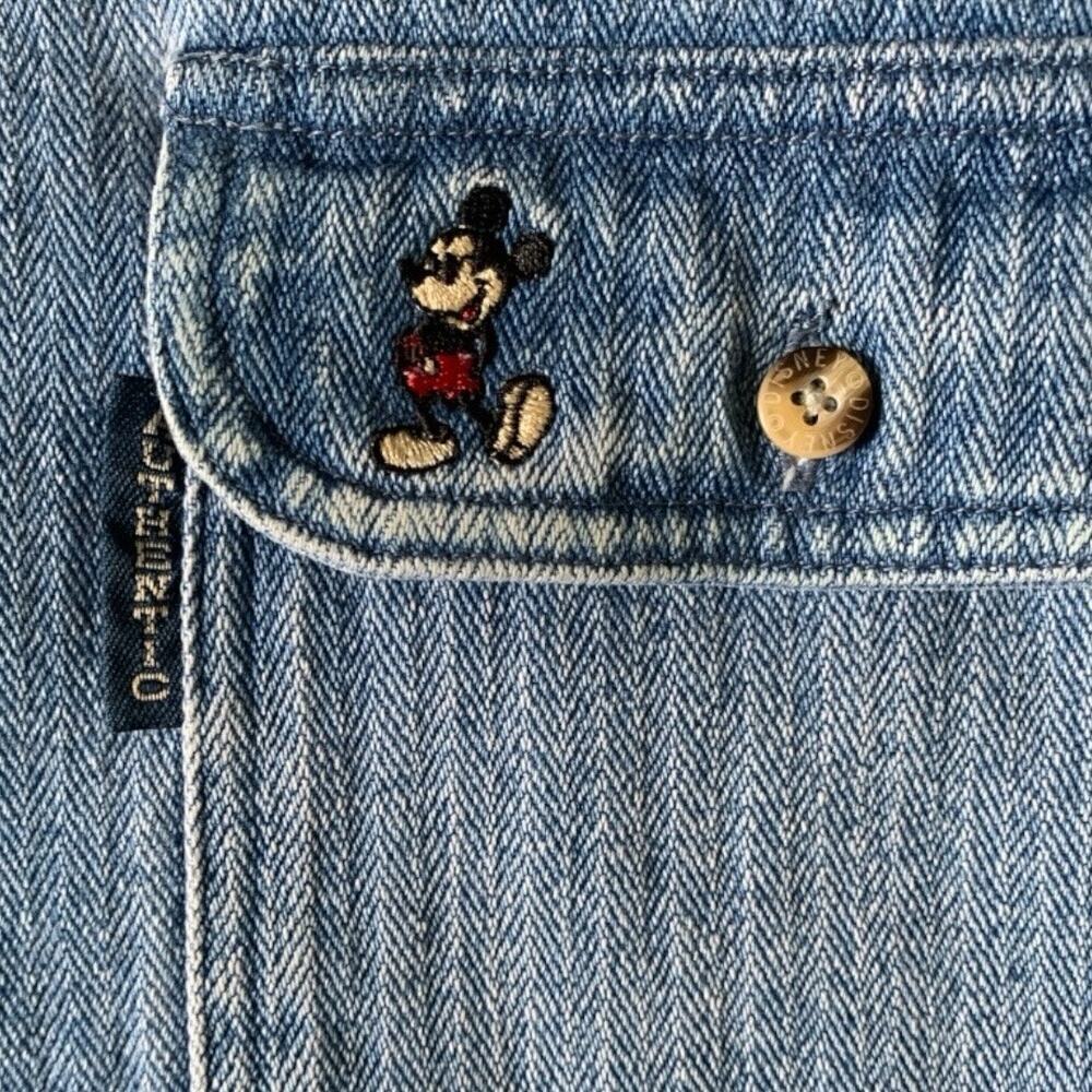 Vintage 90s Mickey Inc. Denim Long Sleeve Shirt - Extra Large - Rare! - Picture 5 of 14